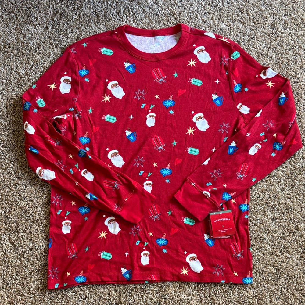 Wondershop Santa Print Holiday Matching Family Pajama Pants, Men’s Size Large